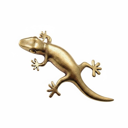 Figurine gecko laiton - gecko, en